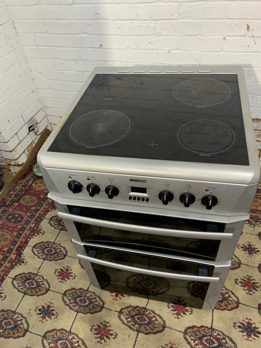 60CM Beko Grey Cooker (video available)