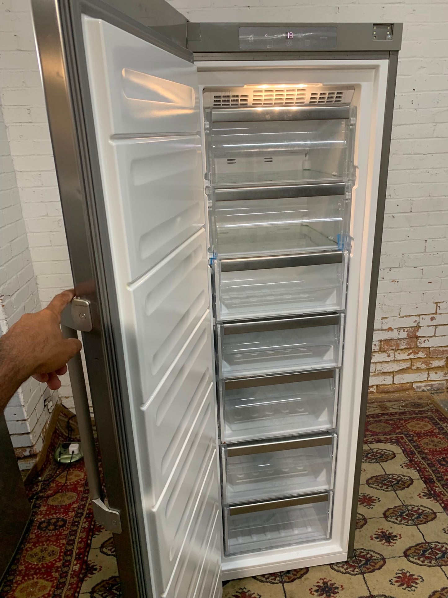Full Size Whirlpool Stainless Standing Freezer For Sale