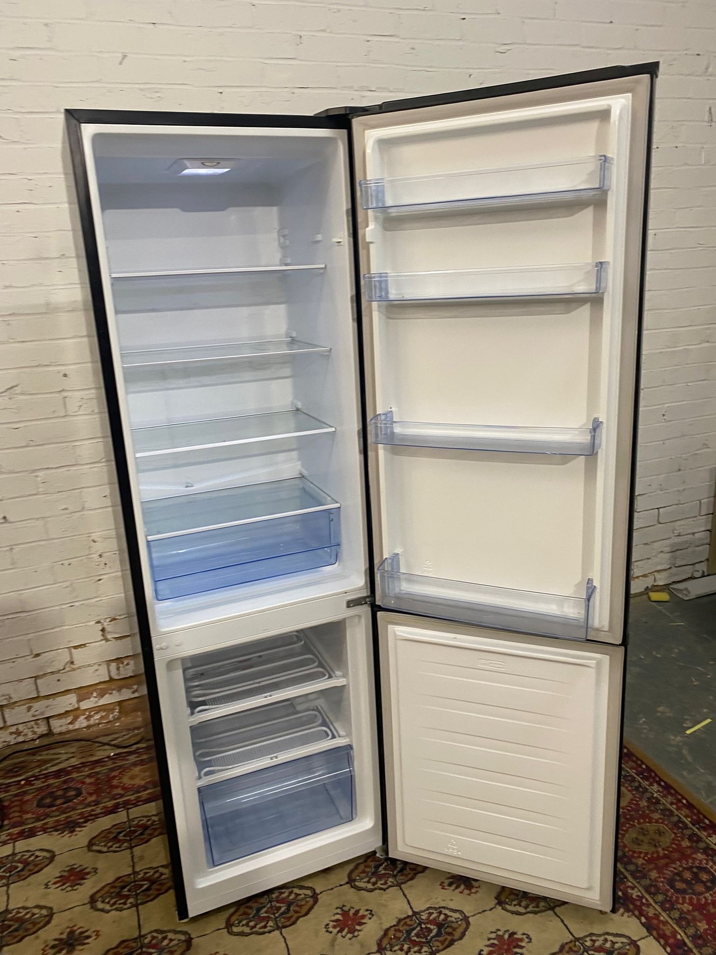 Tall 180CM FridgeMaster Black Fridge Freezer For Sale