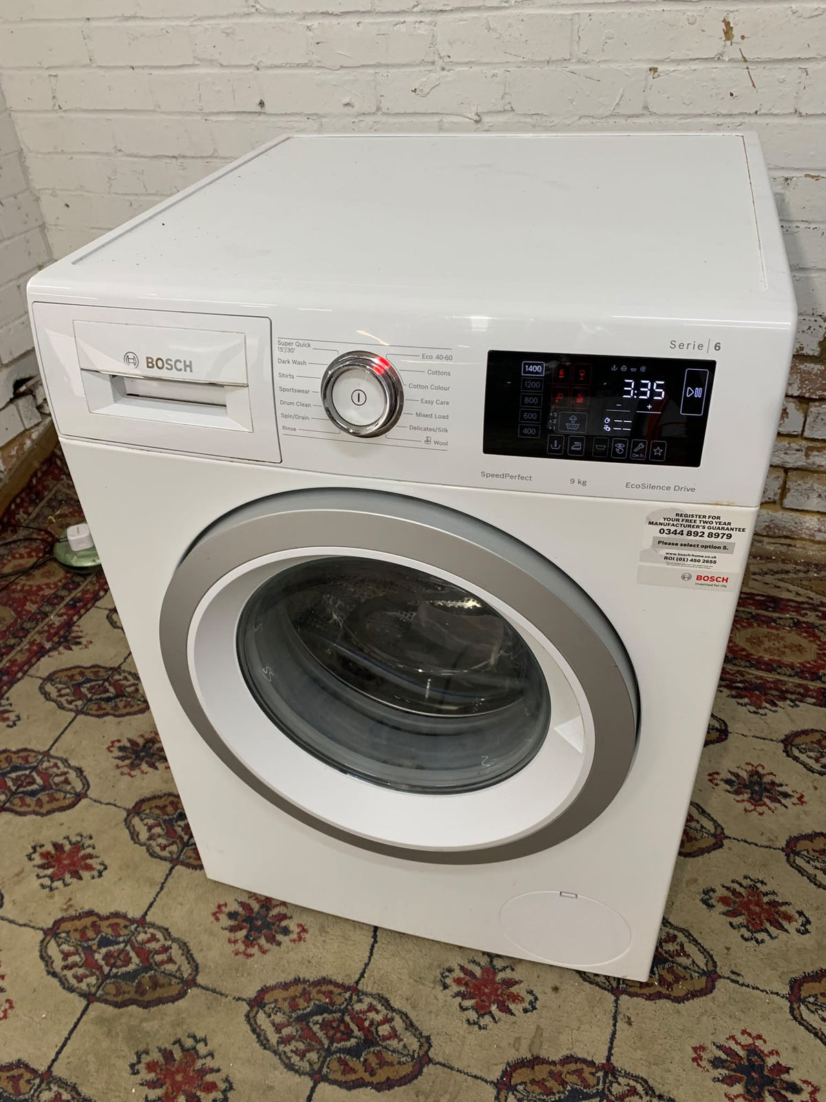 BOSCH SERIES 6 Fully Loaded 9KG Washing Machine (video available)