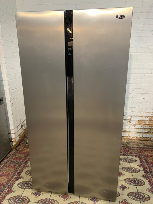 Bush Grey/Silver Double Door American Fridge Freezer