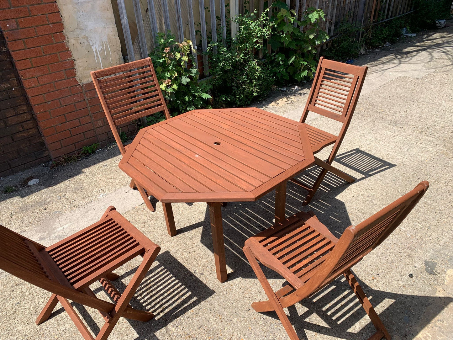 Wooden Table With 4 Chairs For Sale