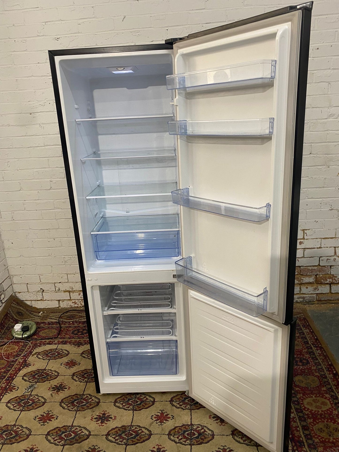 Tall 180CM FridgeMaster Black Fridge Freezer For Sale