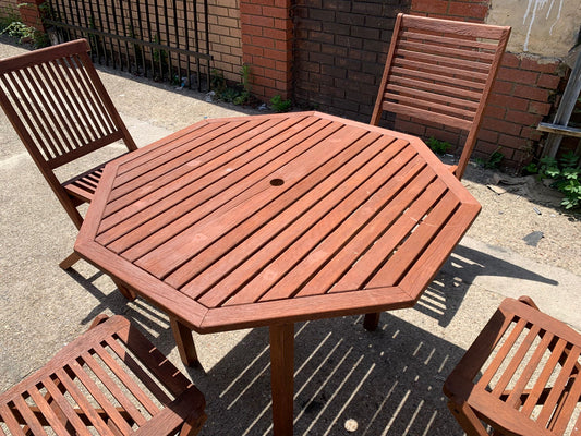 Wooden Table With 4 Chairs For Sale