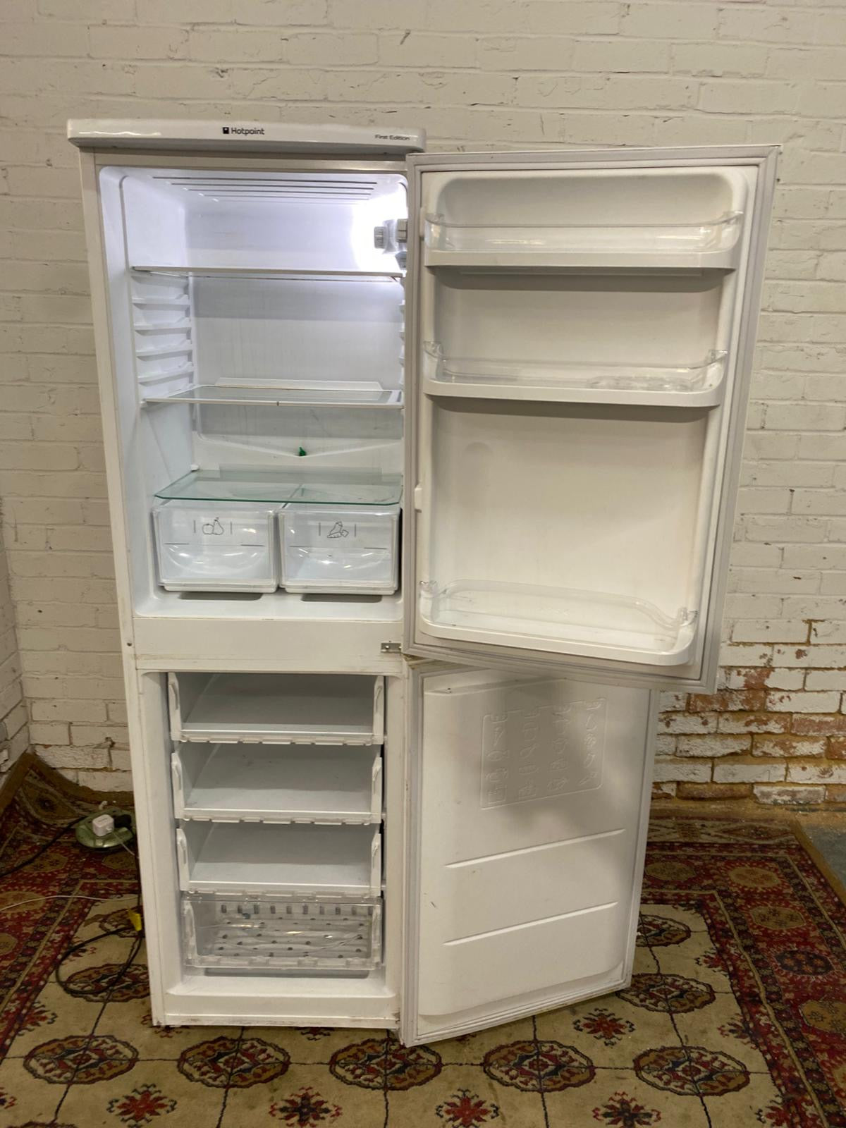 Tall HotPoint White Fridge Freezer For Sale