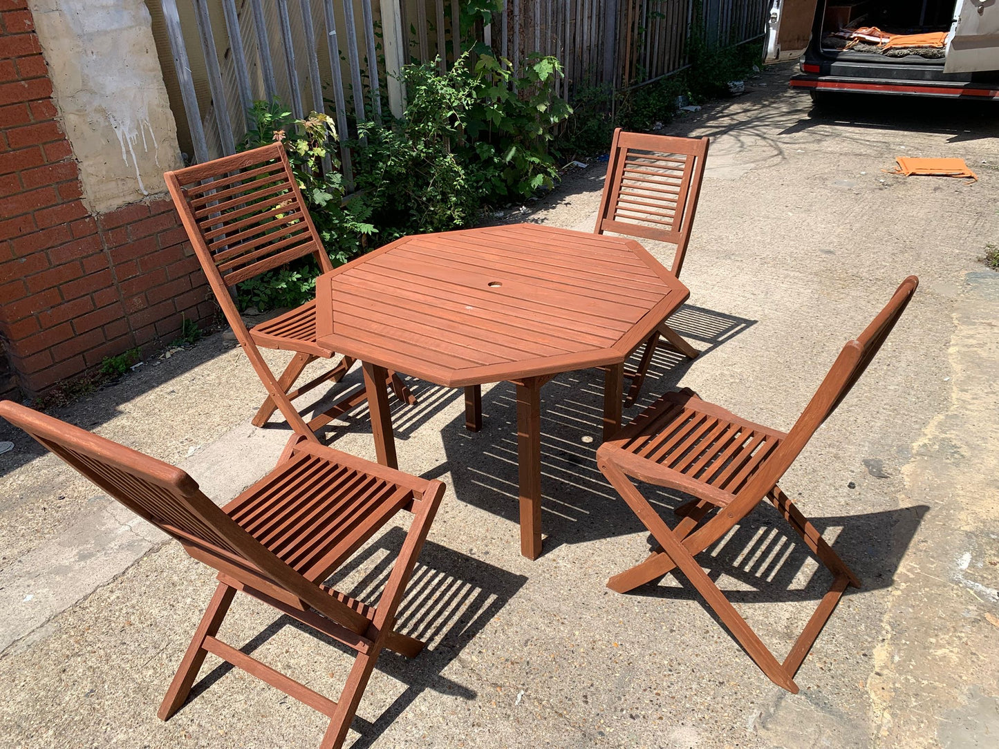 Wooden Table With 4 Chairs For Sale
