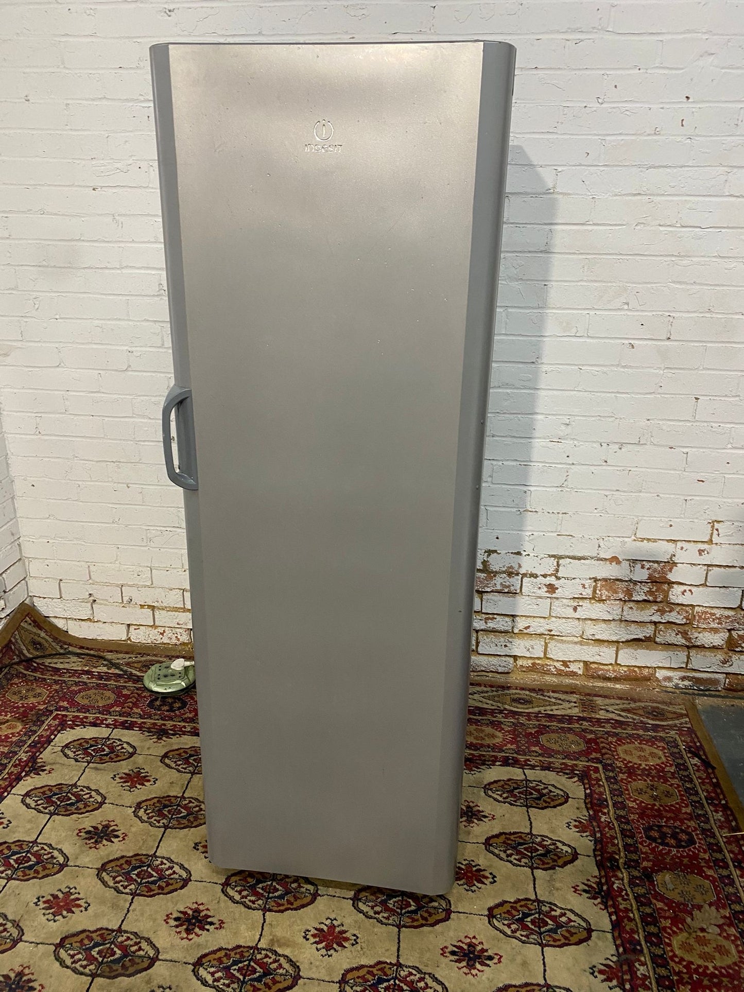 Beautiful Tall Indesit Grey Standing Freezer For Sale