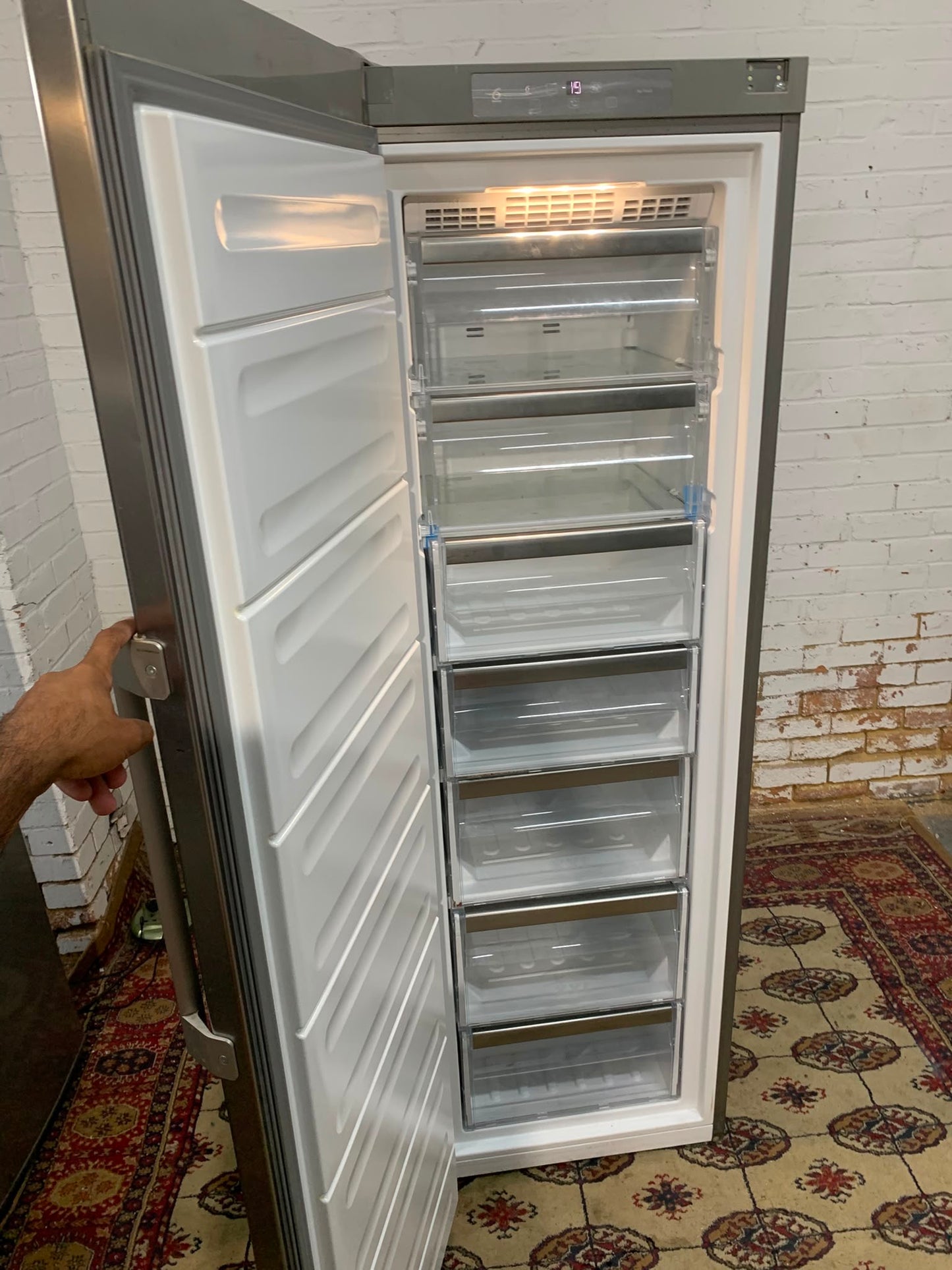 Full Size Whirlpool Stainless Standing Freezer For Sale