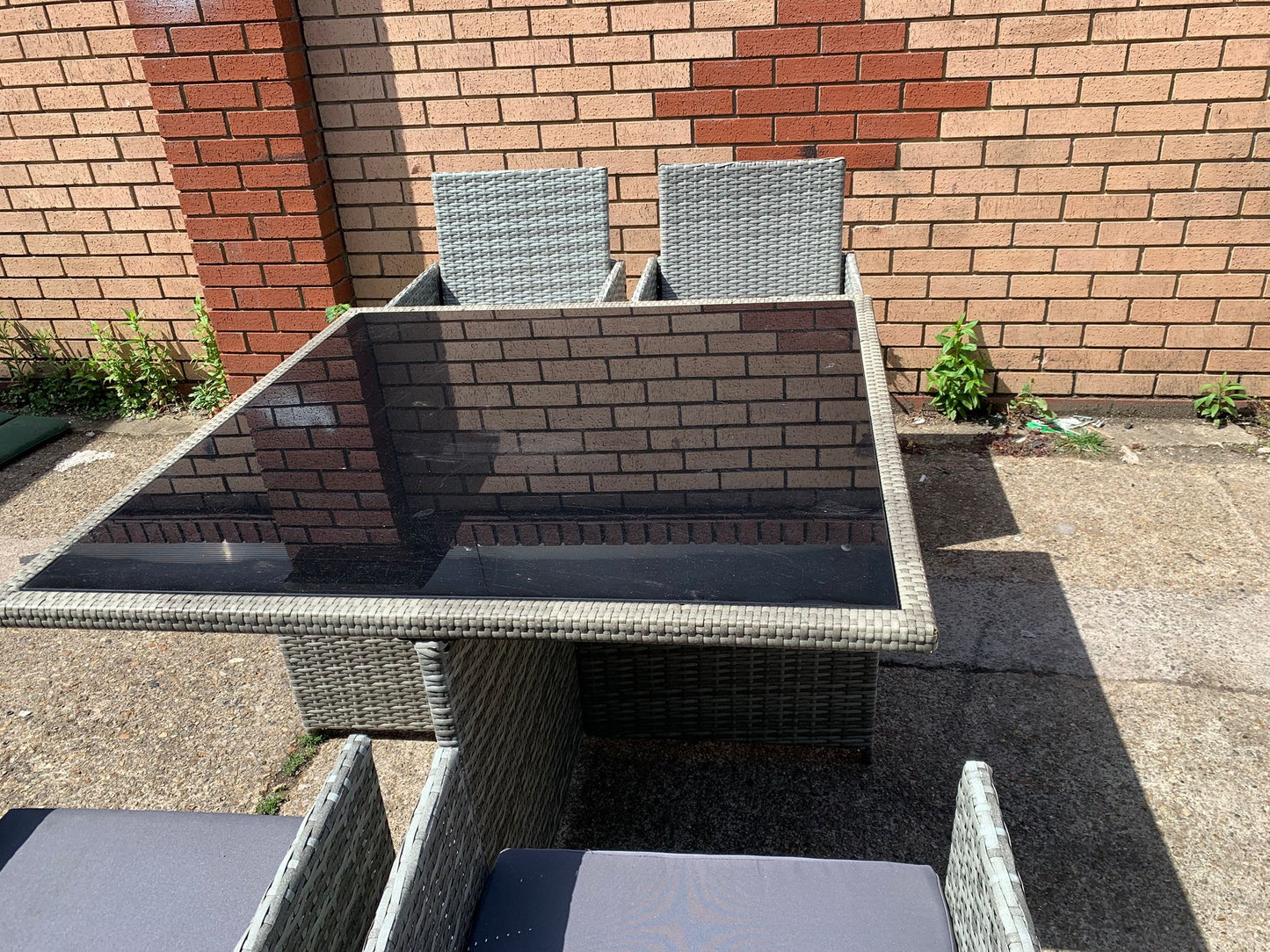 Beautiful Rattan 4Seater Cubes Garden Set With Washable Cushions For Sale