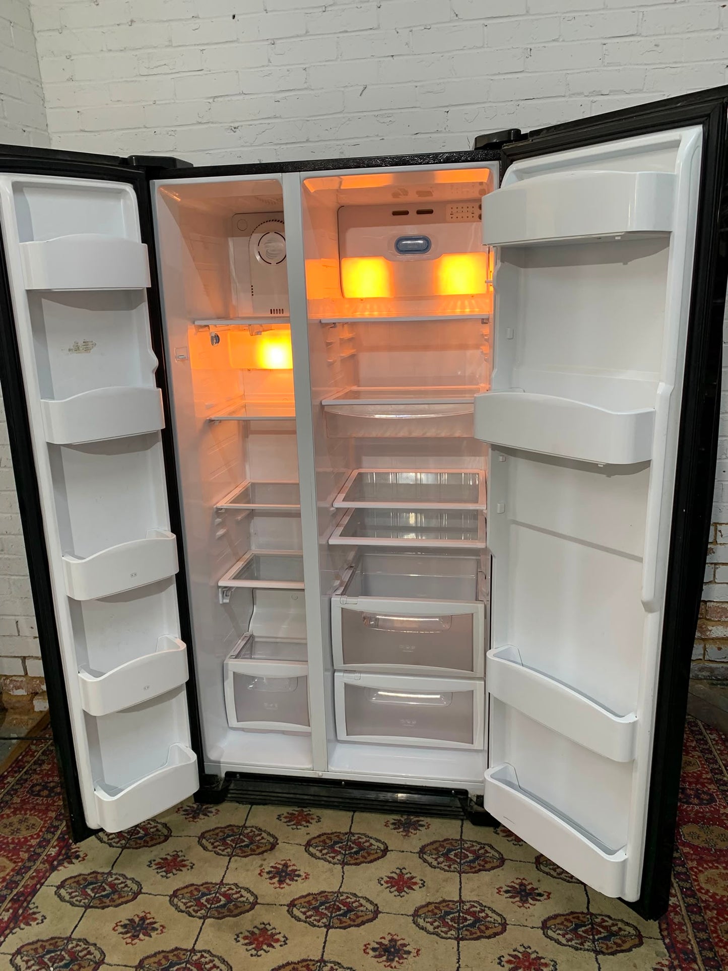 ✅🚚Daewoo Black Non Plumb American Fridge Freezer For Sale