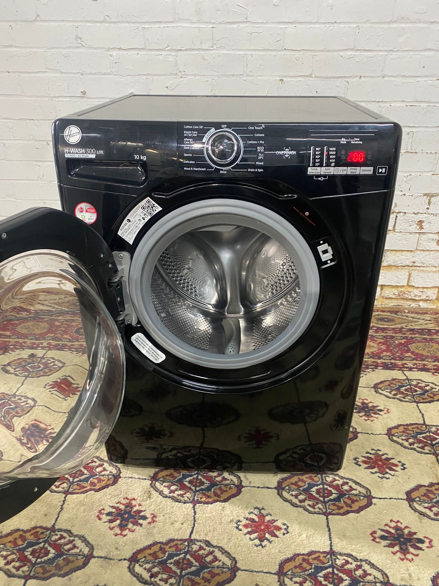 10KG Hoover Black Washing Machine  For Sale