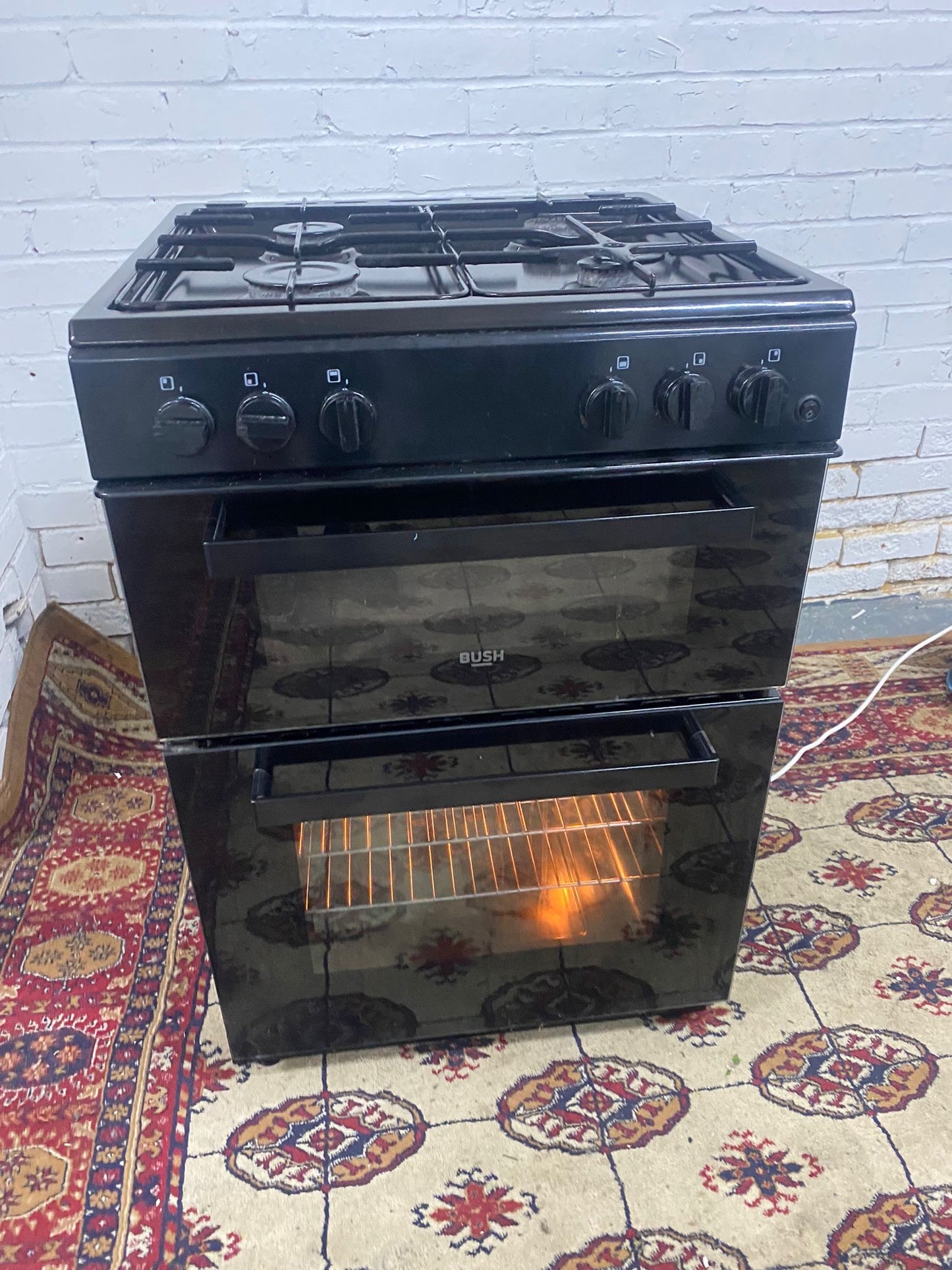 Bush Black 60CM Gas Cooker With Oven/Grill For Sale