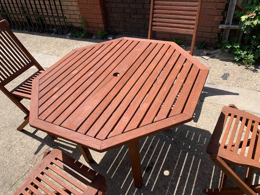 Wooden Table With 4 Chairs For Sale
