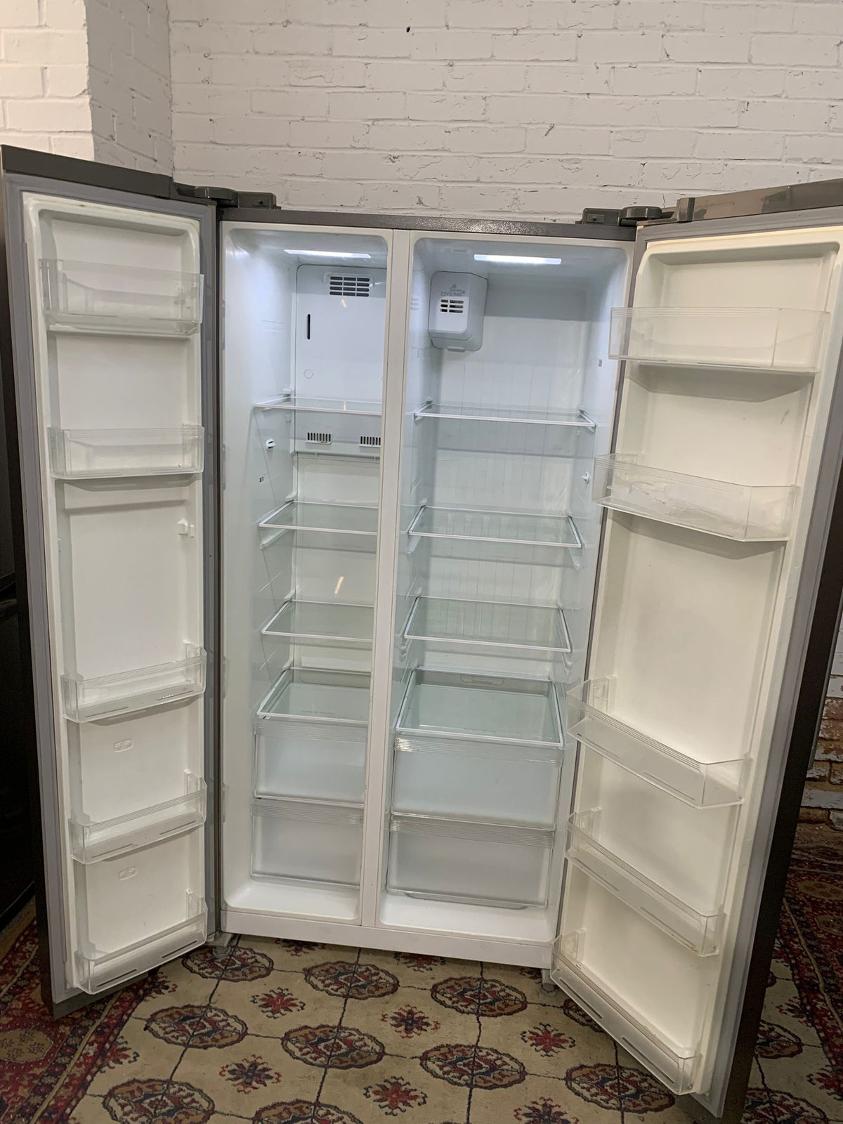 Bush Grey American Double Door Fridge Freezer