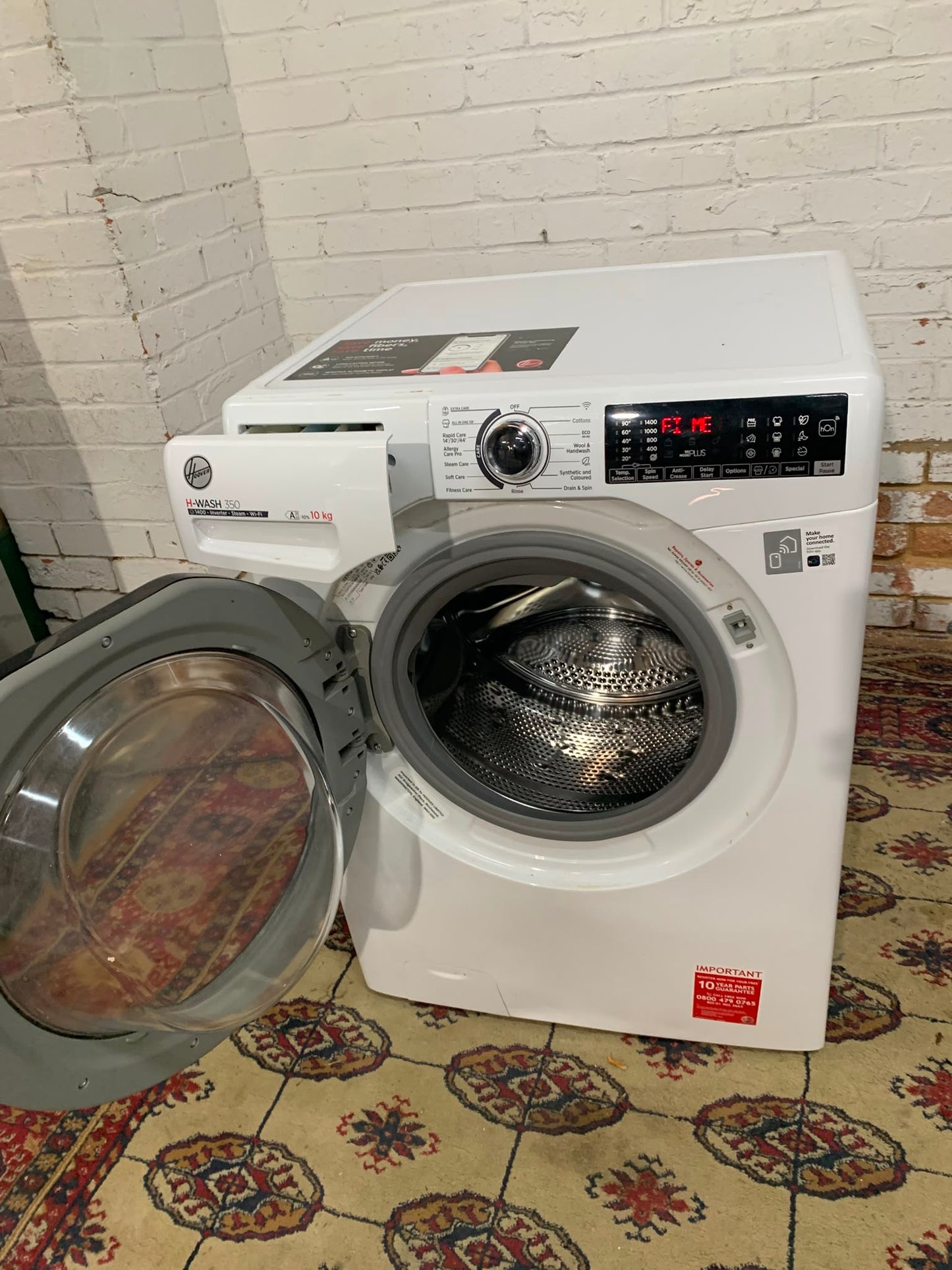 10KG Hoover Washing Machine With Wi-Fi Technology For Sale