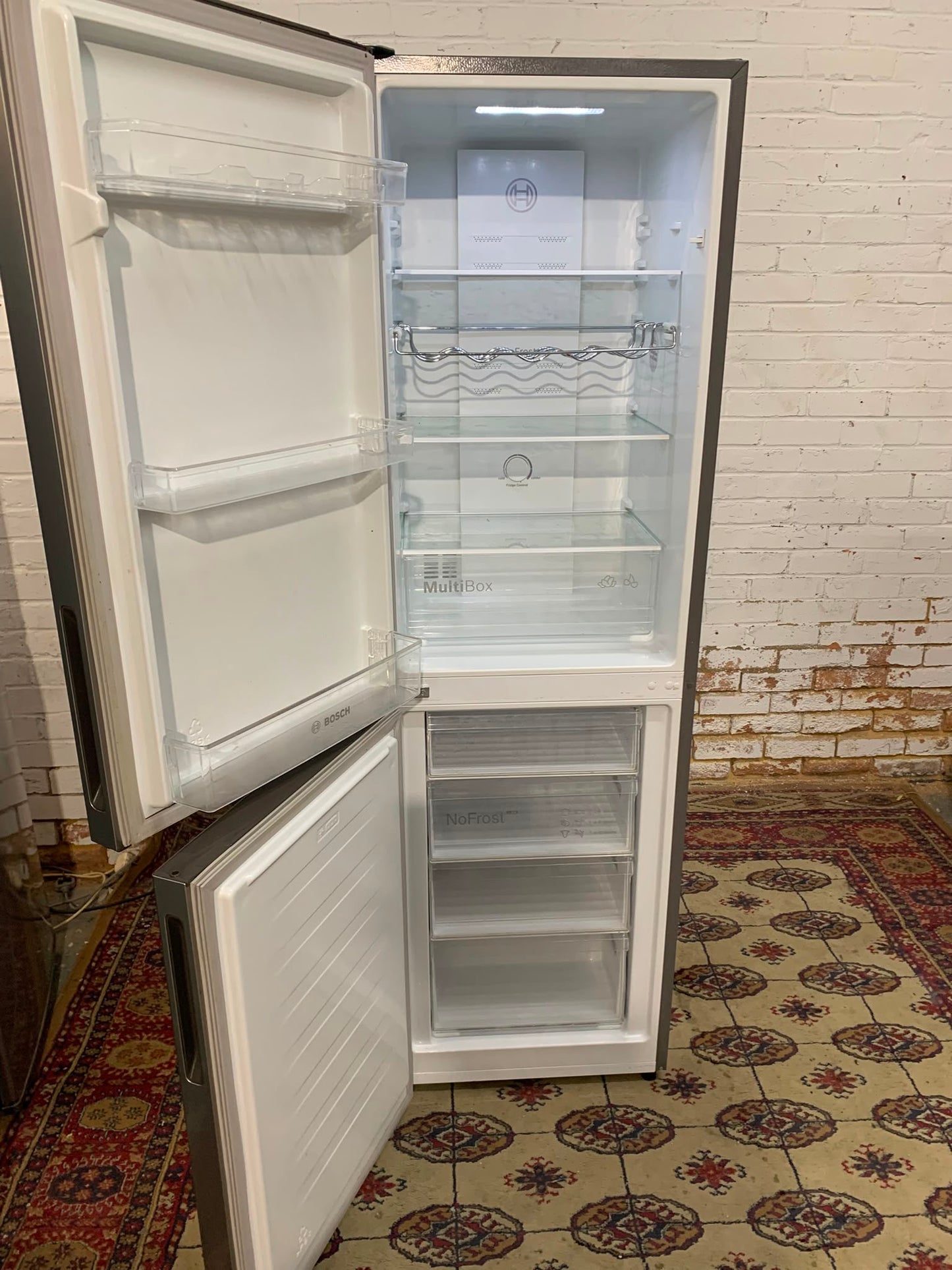 Bosch Silver Grey Fridge Freezer For Sale