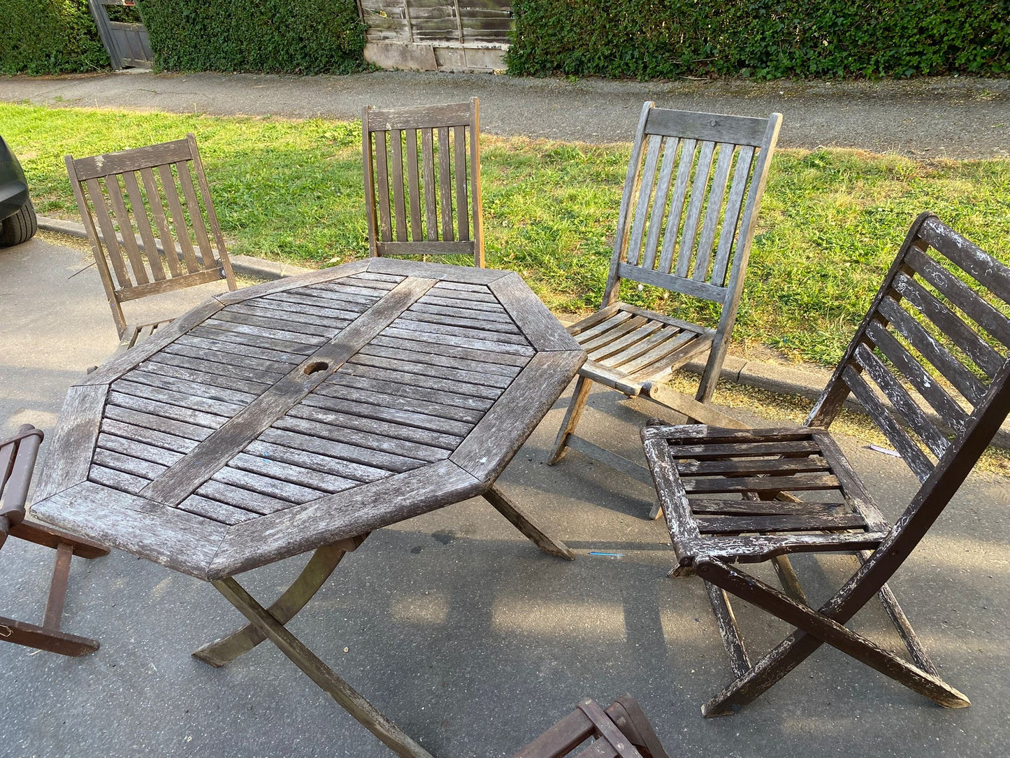 Wooden Round Table With 8 Chairs For Sale