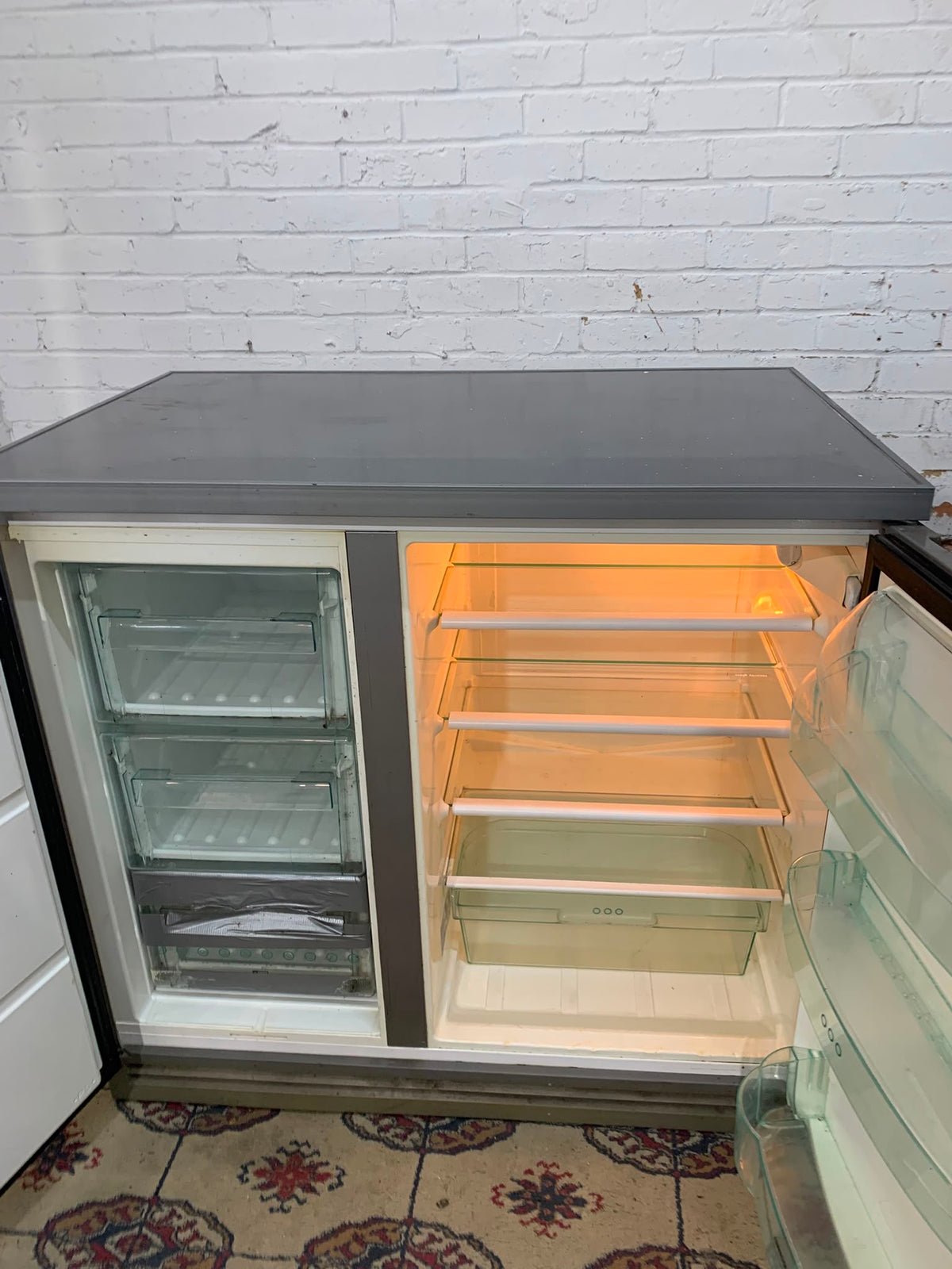 Zanussi Stainless Steel Combine Under Counter Fridge Freezer For Sale