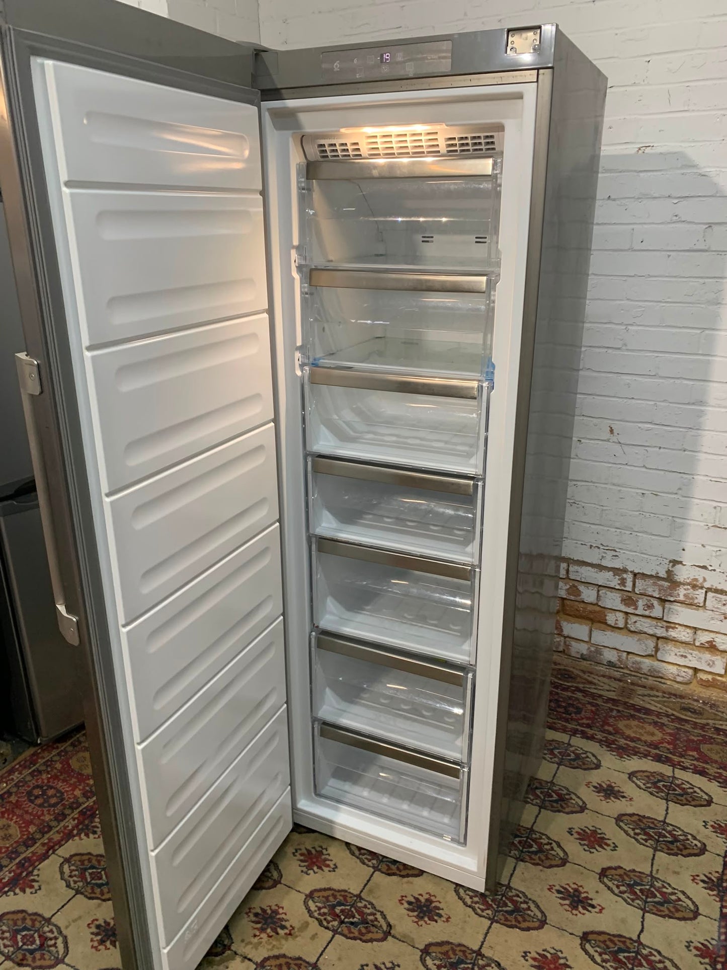 Full Size Whirlpool Stainless Standing Freezer For Sale