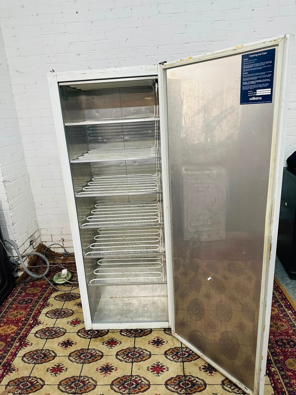 Tall Williams Commercial Standing Freezer For Sale