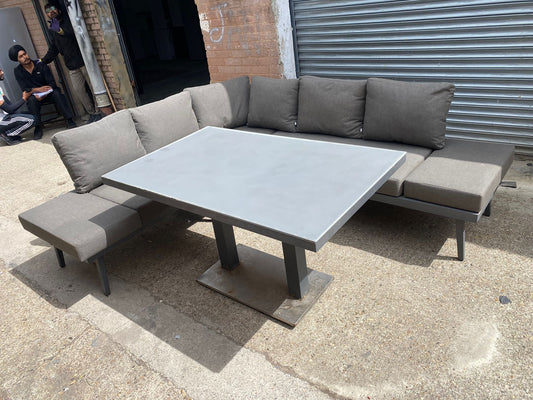 Corner Sofa Garden Set With Large Table For Sale