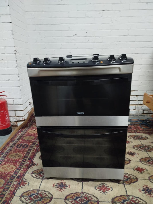 Zanussi 60CM Black Electric Cooker With Dual Oven/Grill For Sale