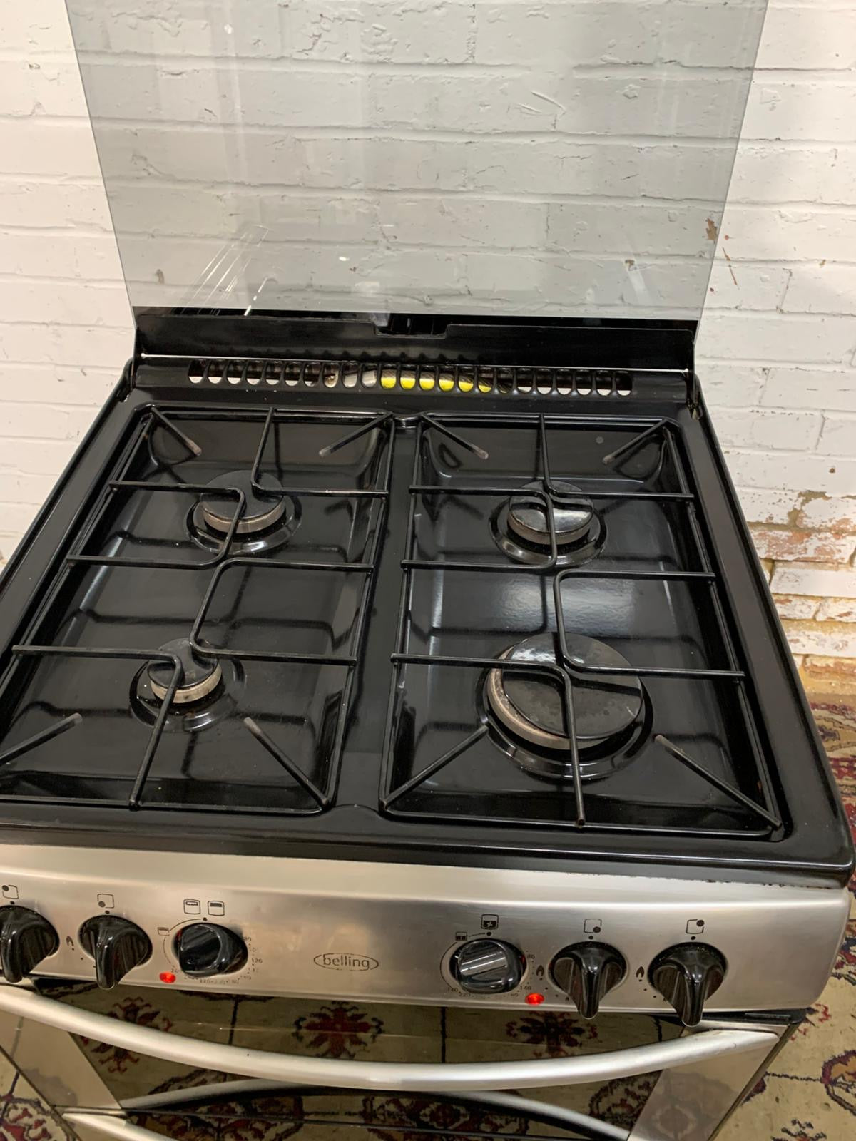 Belling 60CM Silver Stainless Steel Gas Cooker With Dual Oven/Grill For Sale