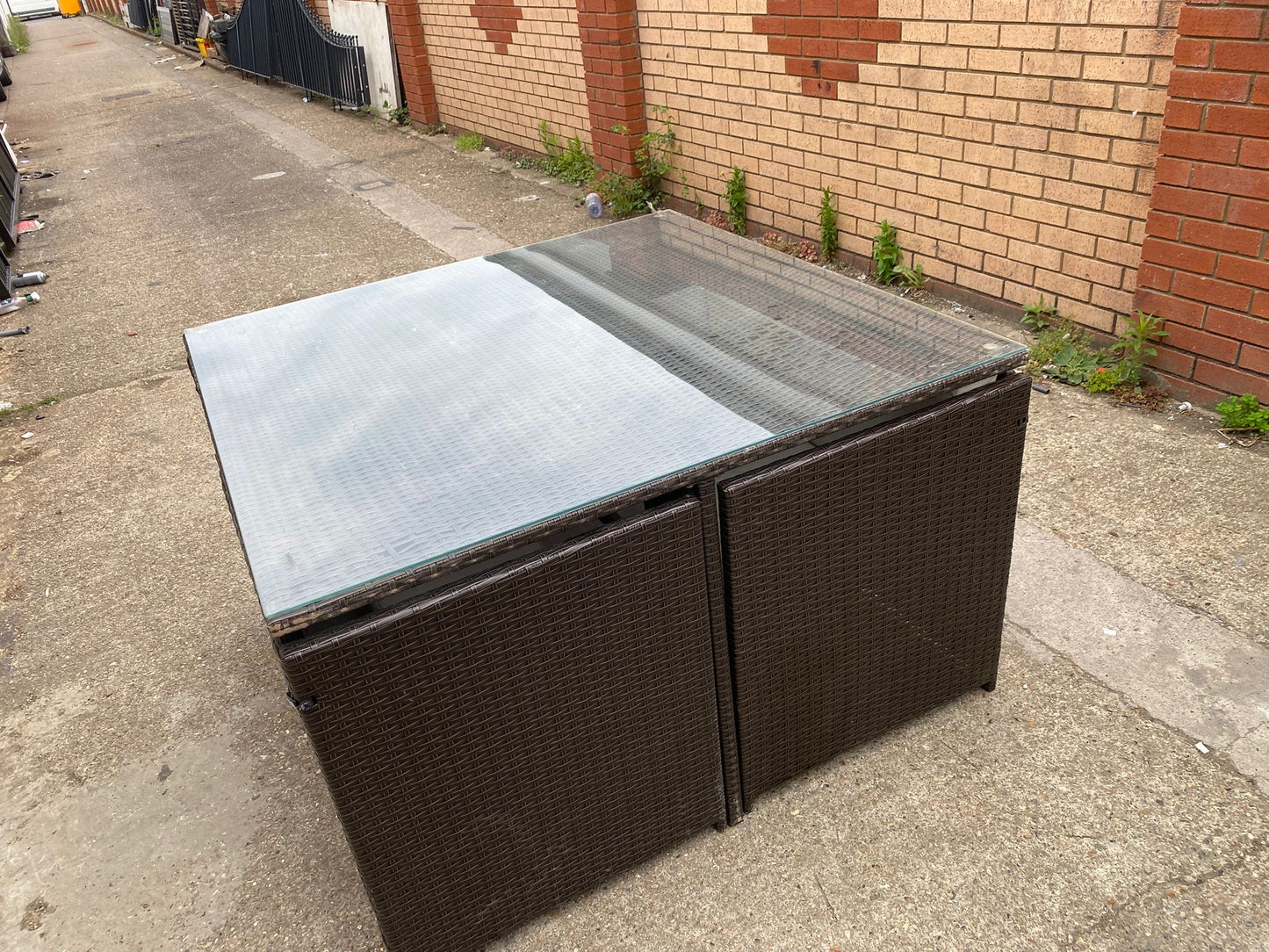 Rattan 4Seater Cubes Garden Set With Washable Cushions For Sale