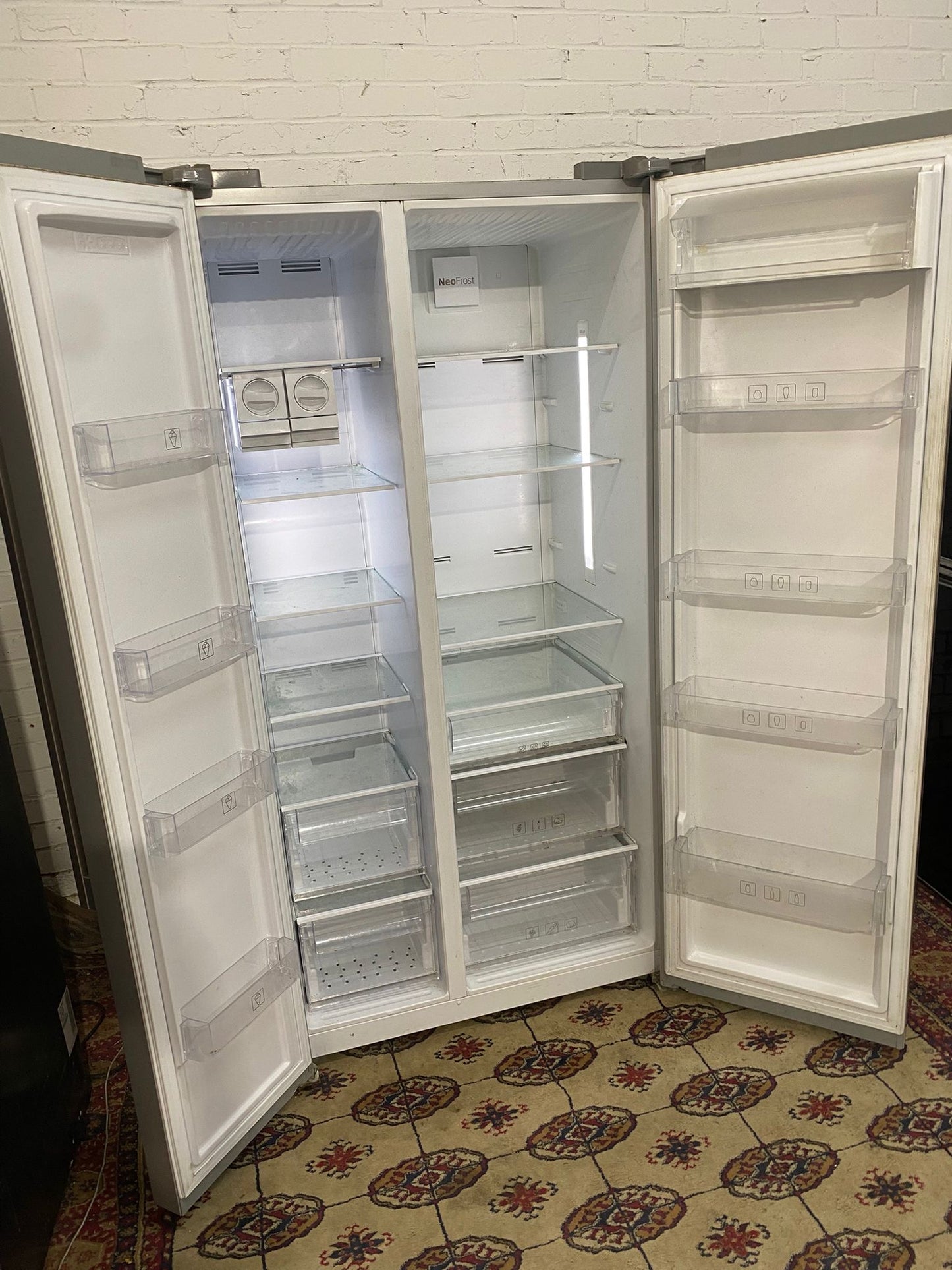 Beko Grey NonPlumb American Fridge Freezer For Sale
