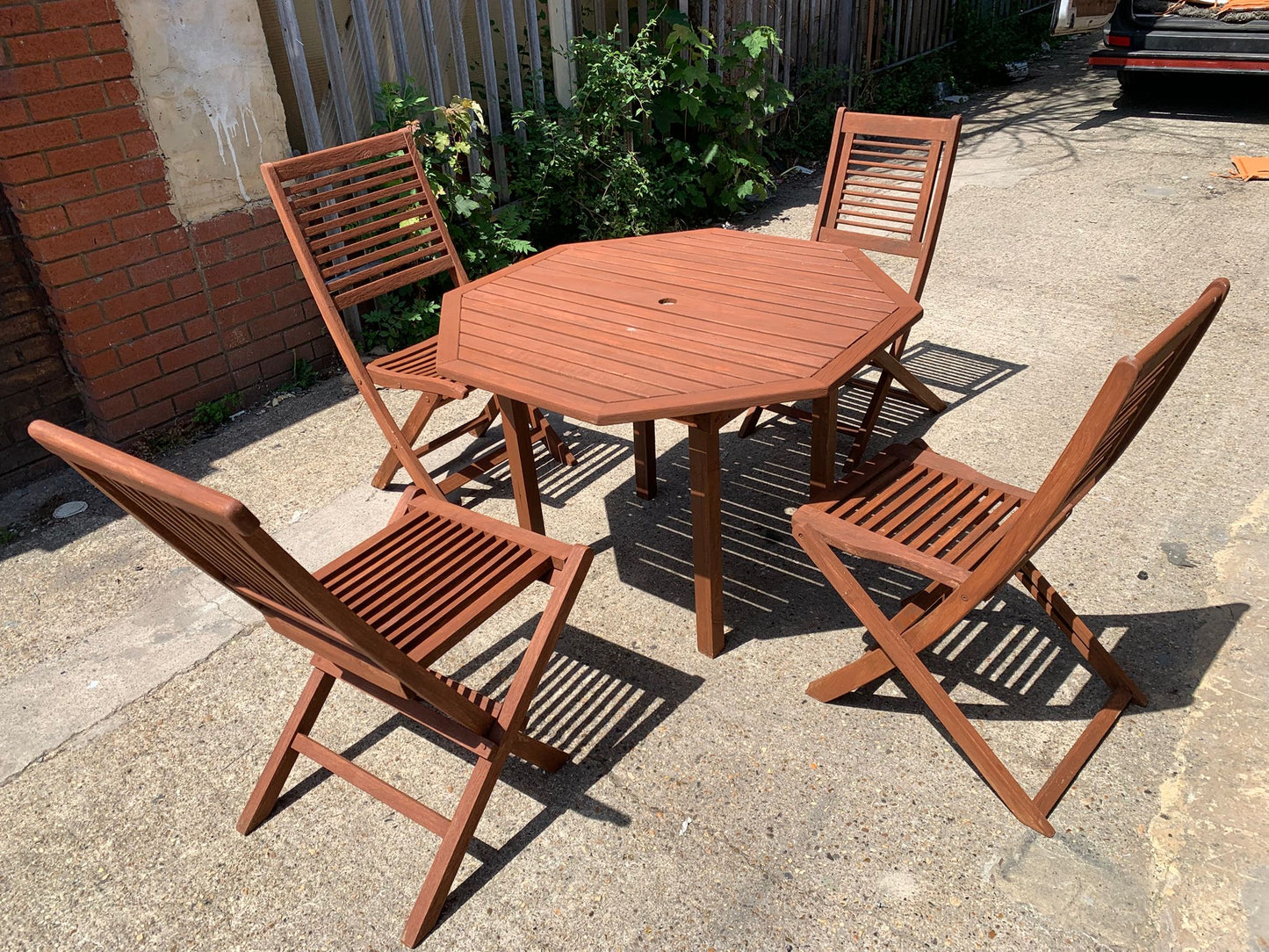 Wooden Table With 4 Chairs For Sale