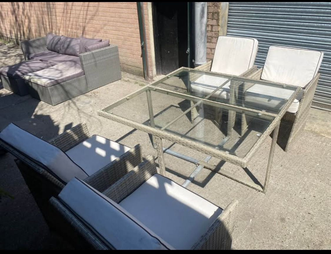 Rattan 4Seater Cubes Garden Set With Washable Cushions For Sale