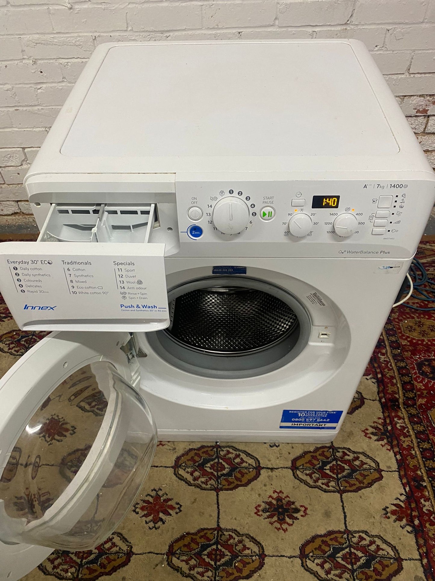 Indesit 7KG White Washing Machine For Sale