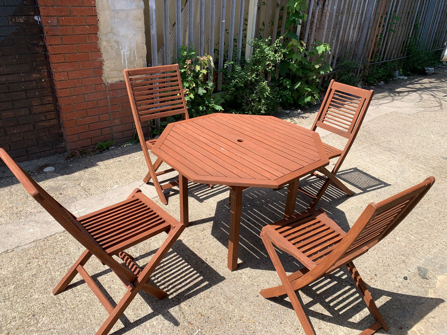 Wooden Table With 4 Chairs For Sale