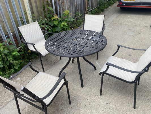 Garden Patio Set Round Table With 4 Chairs For Sale