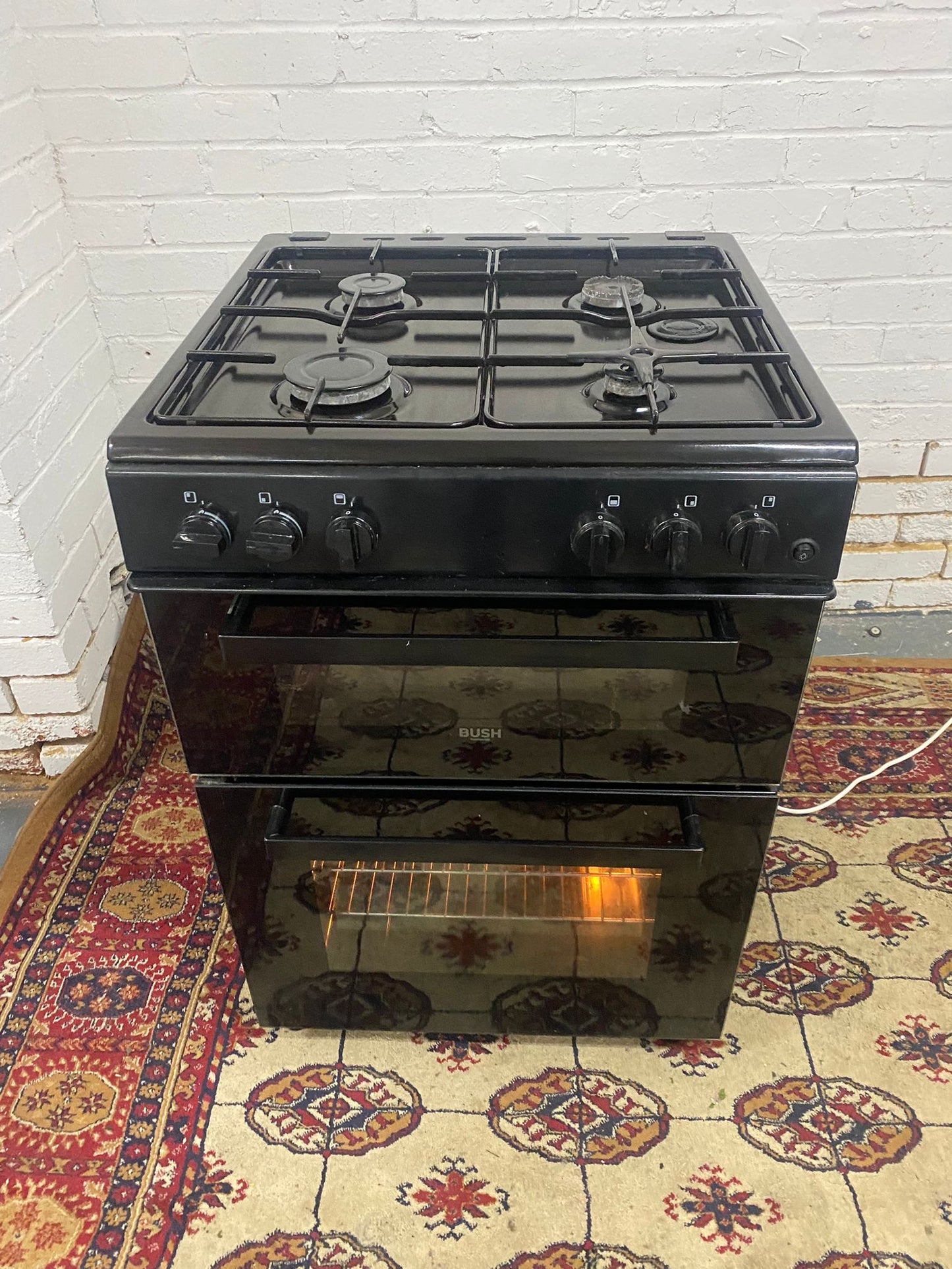Bush Black 60CM Gas Cooker With Oven/Grill For Sale