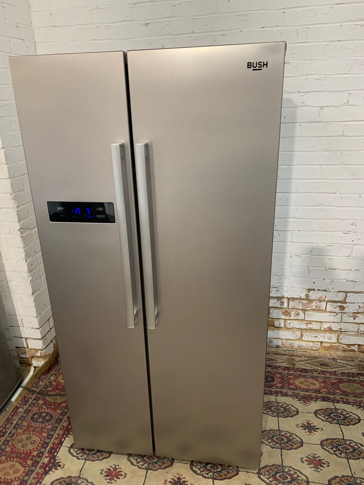 Bush Grey American Double Door Fridge Freezer