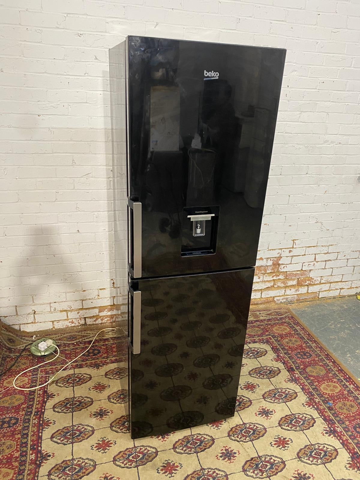 Tall HotPoint Black Fridge Freezer For Sale