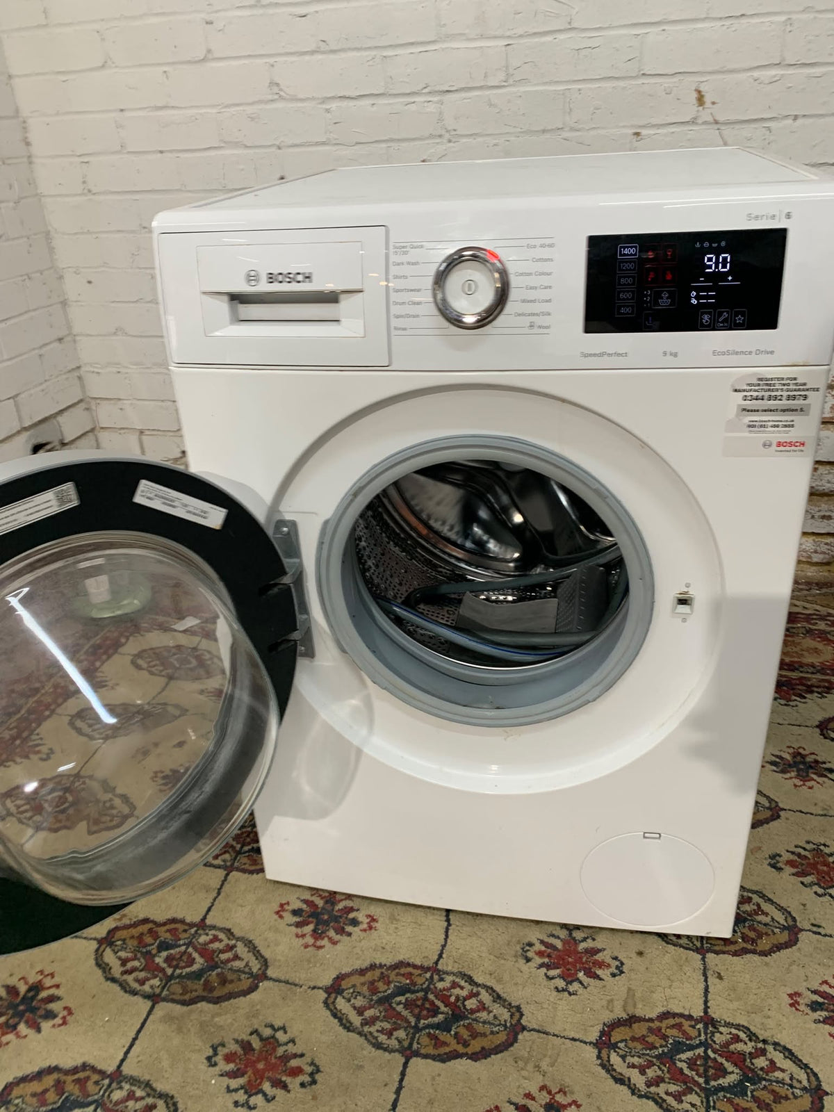 BOSCH SERIES 6 Fully Loaded 9KG Washing Machine (video available)