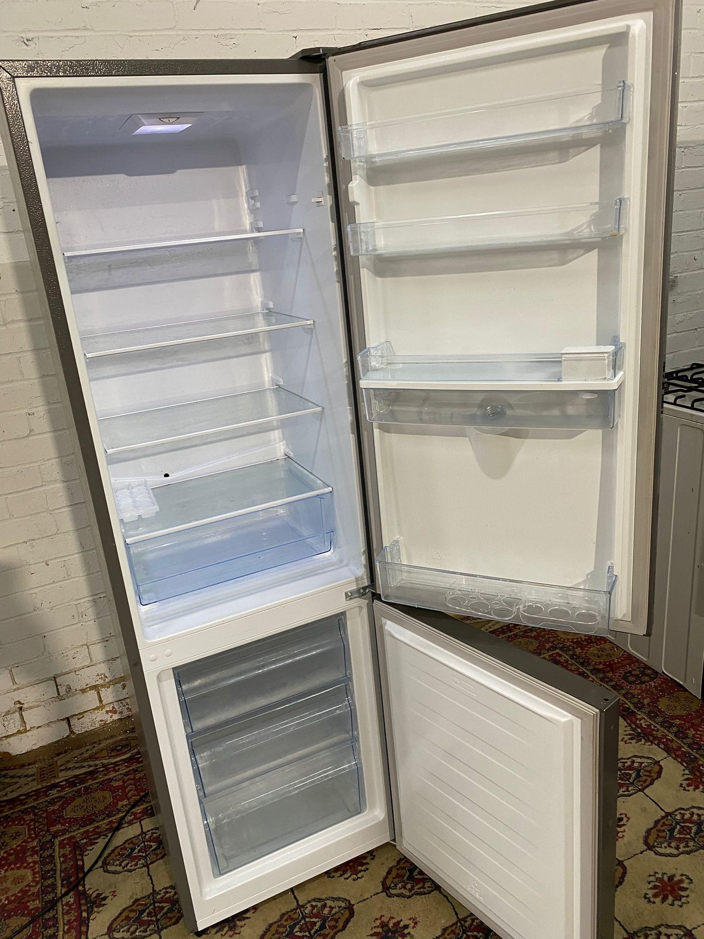 FridgeMaster Datk Grey Water Dispenser Fridge Freezer For Sale