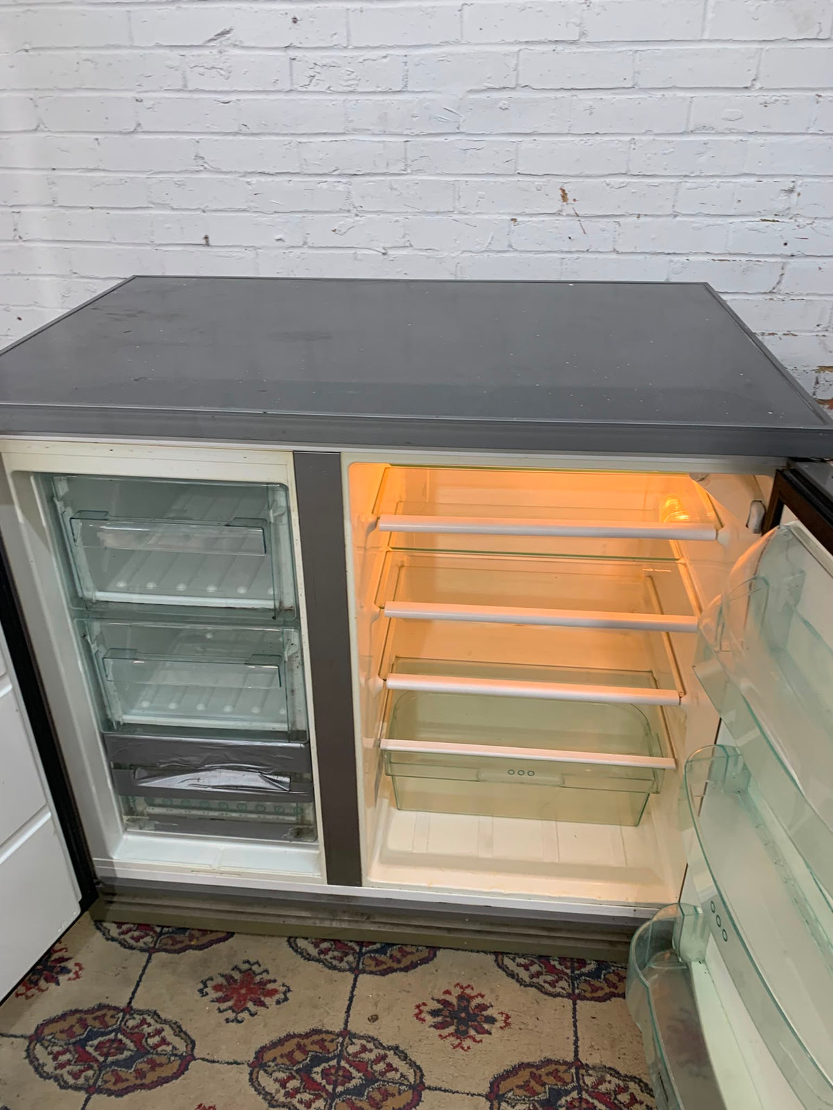 Zanussi Stainless Steel Combine Under Counter Fridge Freezer For Sale