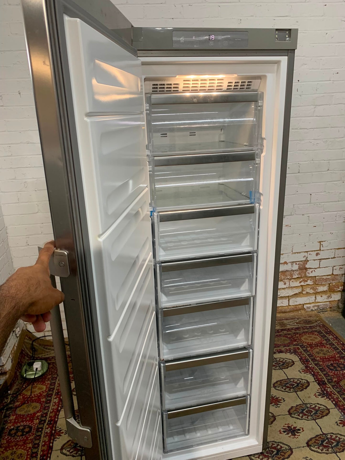Full Size Whirlpool Stainless Standing Freezer For Sale