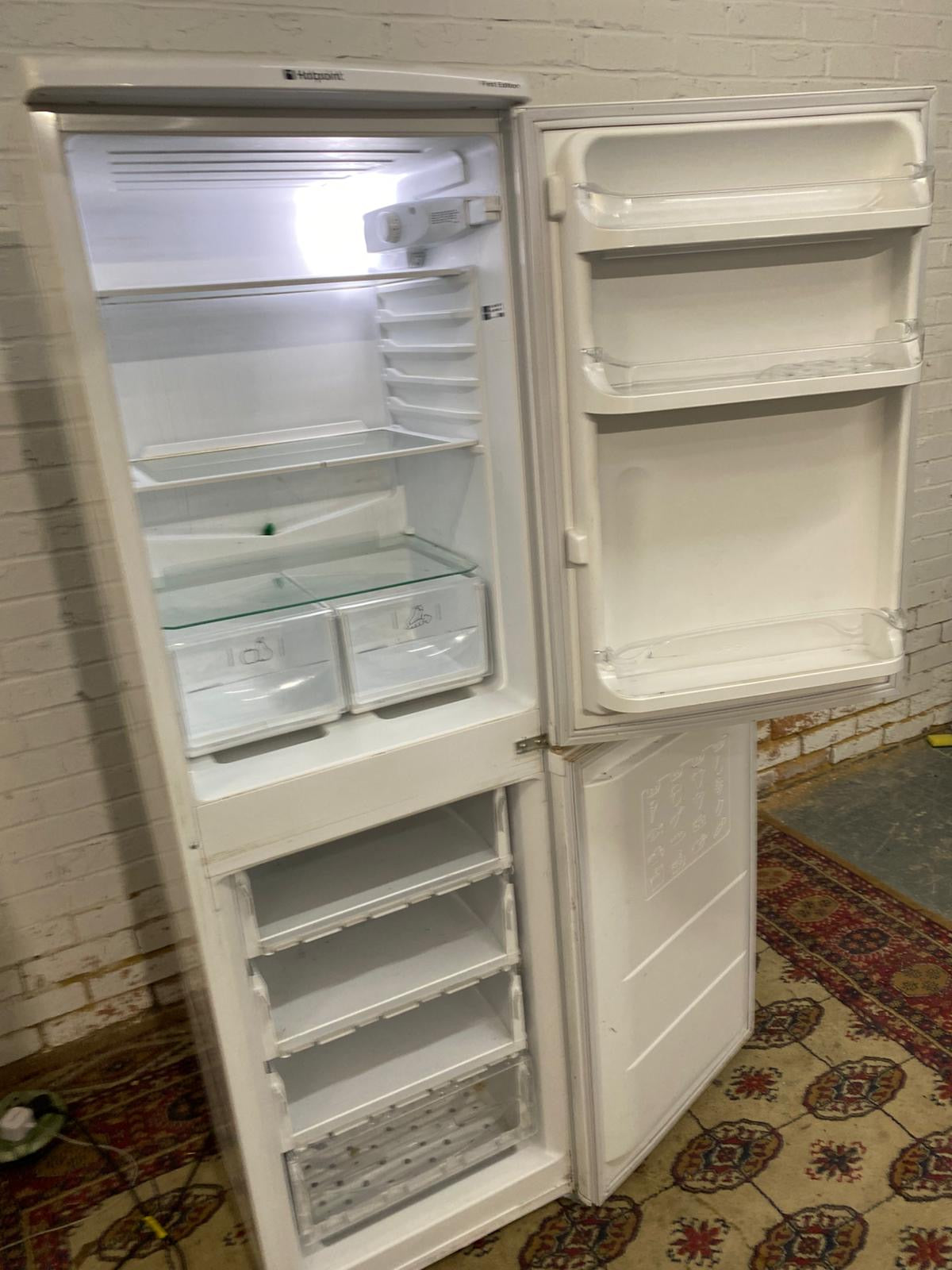 Tall HotPoint White Fridge Freezer For Sale