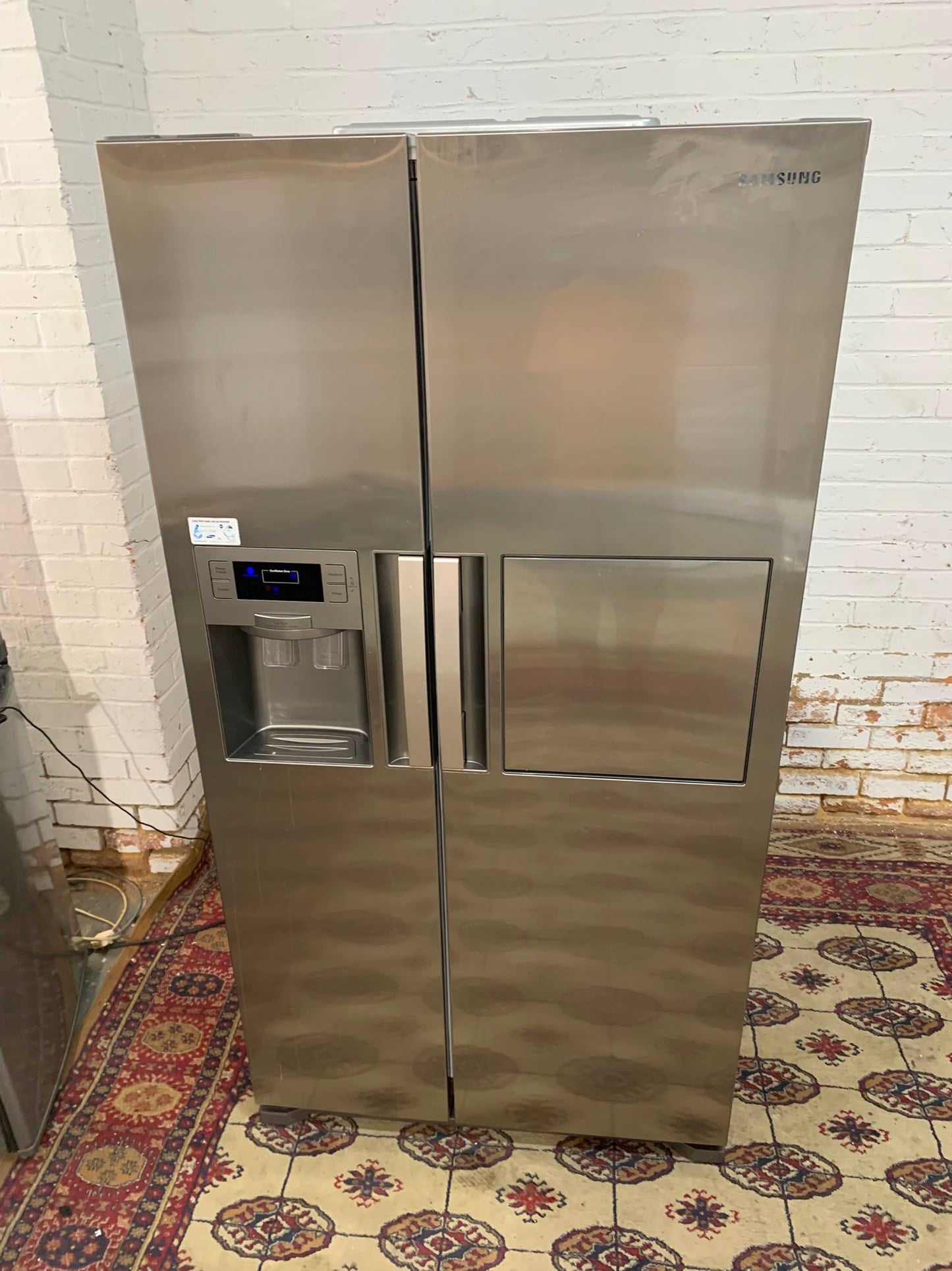 Grey Silver Plumb In 3Door American Fridge Freezer For Sale
