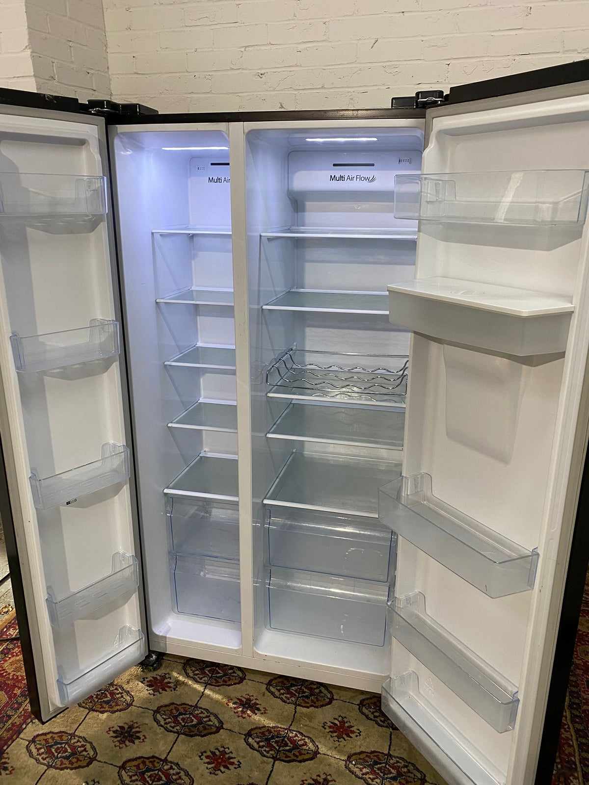 Hisense Black Double Door American Fridge Freezer