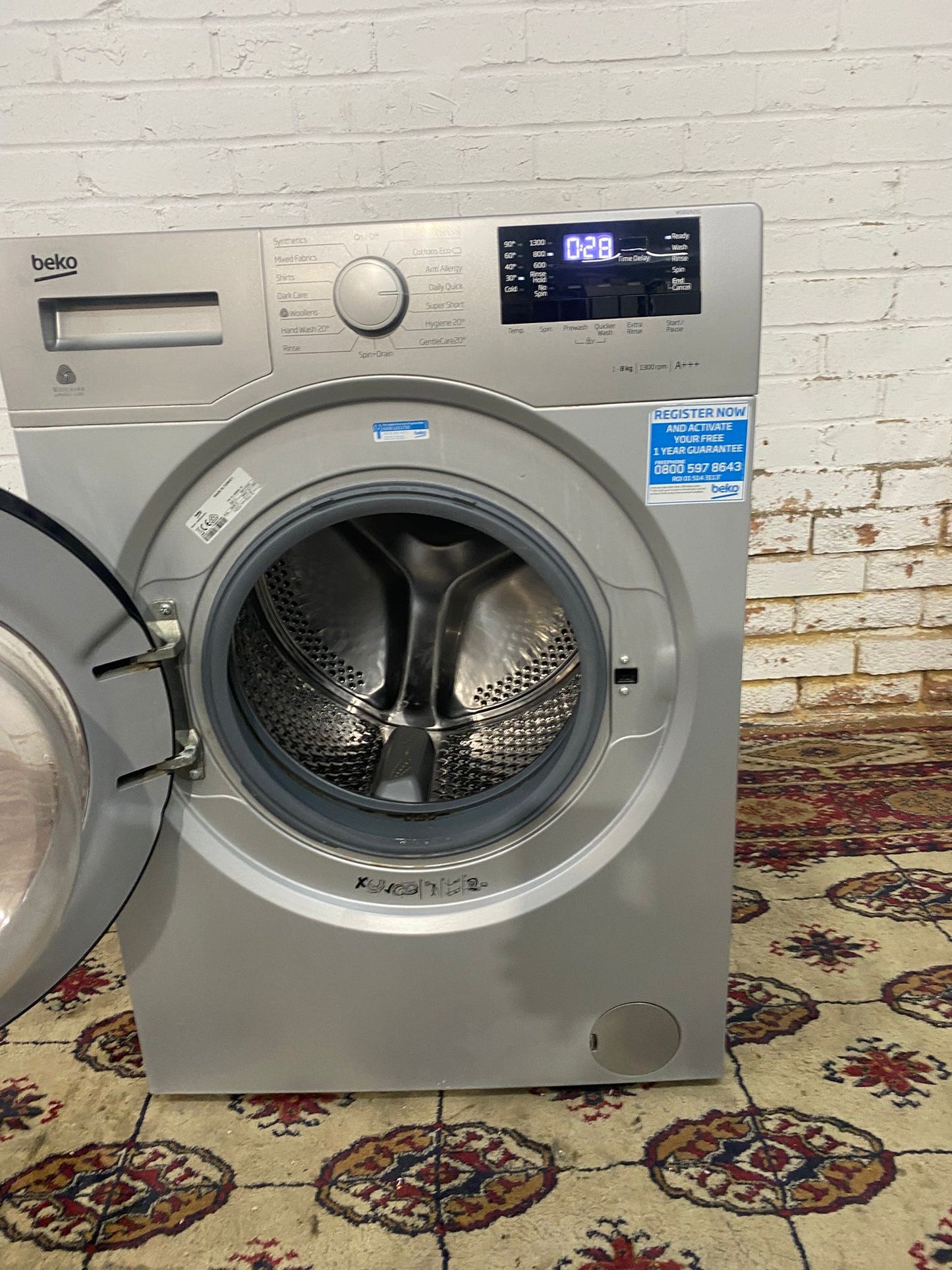 🚐Beko Grey 8KG Washing Machine For Sale