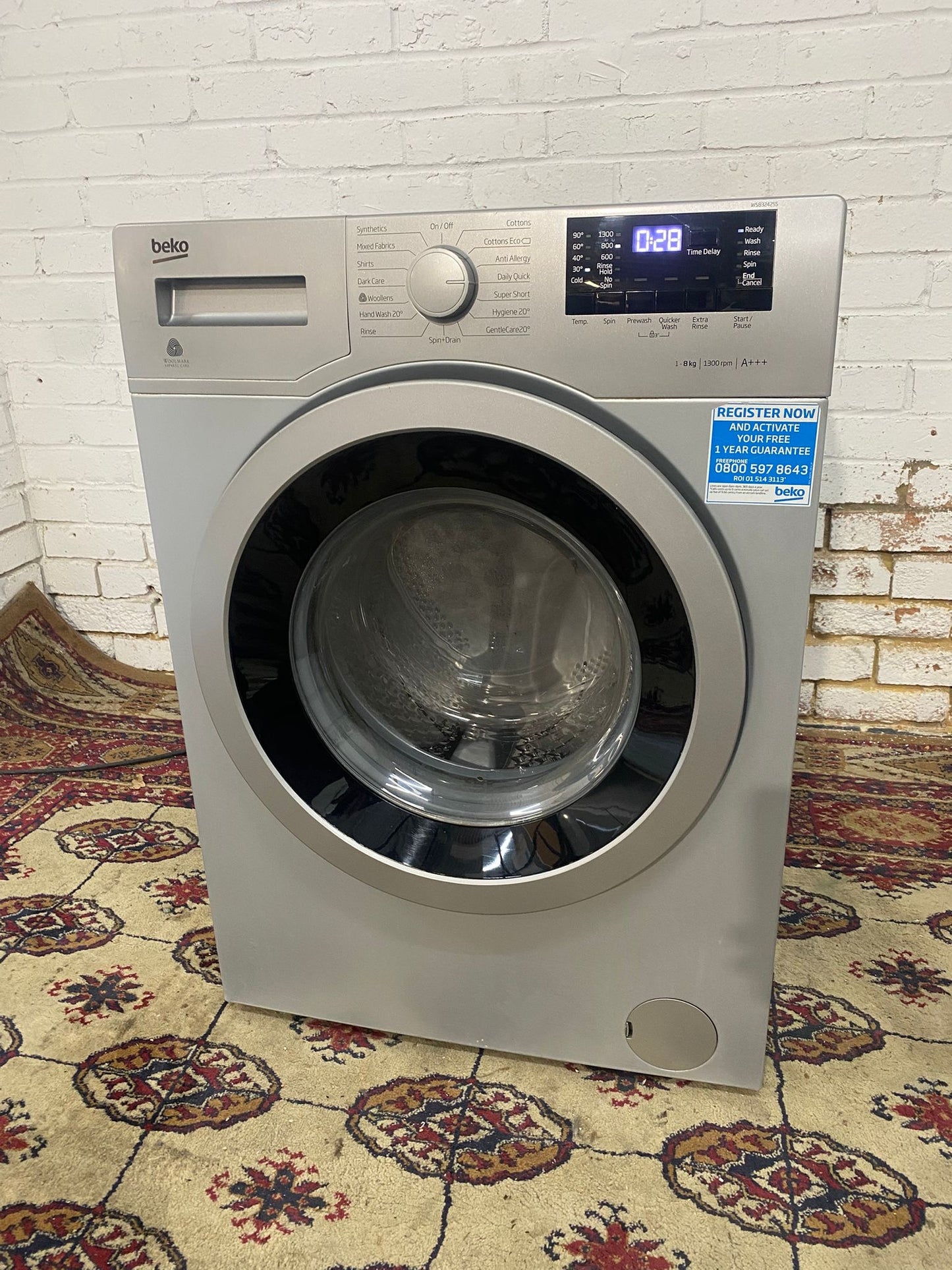 🚐Beko Grey 8KG Washing Machine For Sale