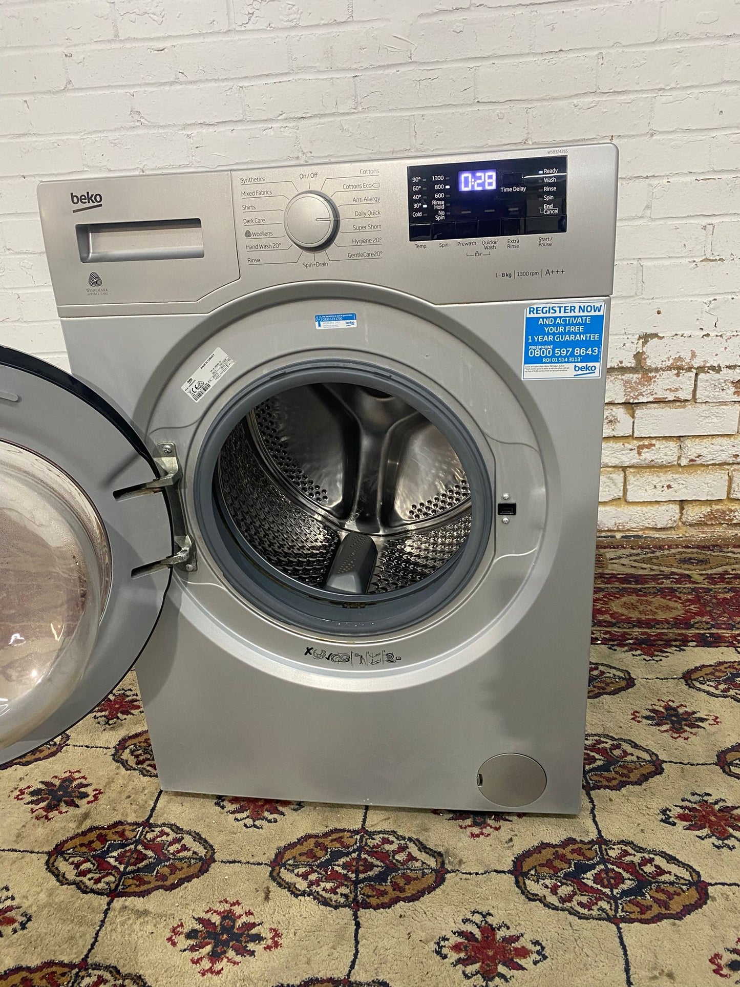 🚐Beko Grey 8KG Washing Machine For Sale