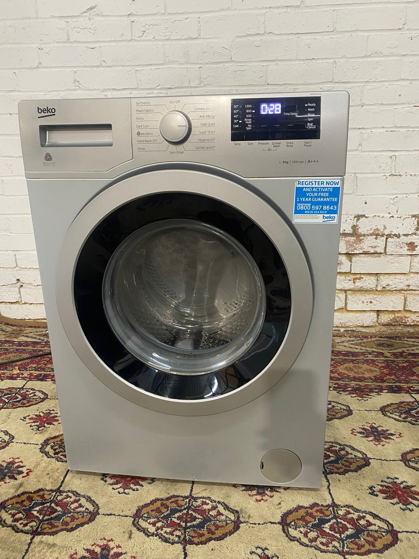 🚐Beko Grey 8KG Washing Machine For Sale