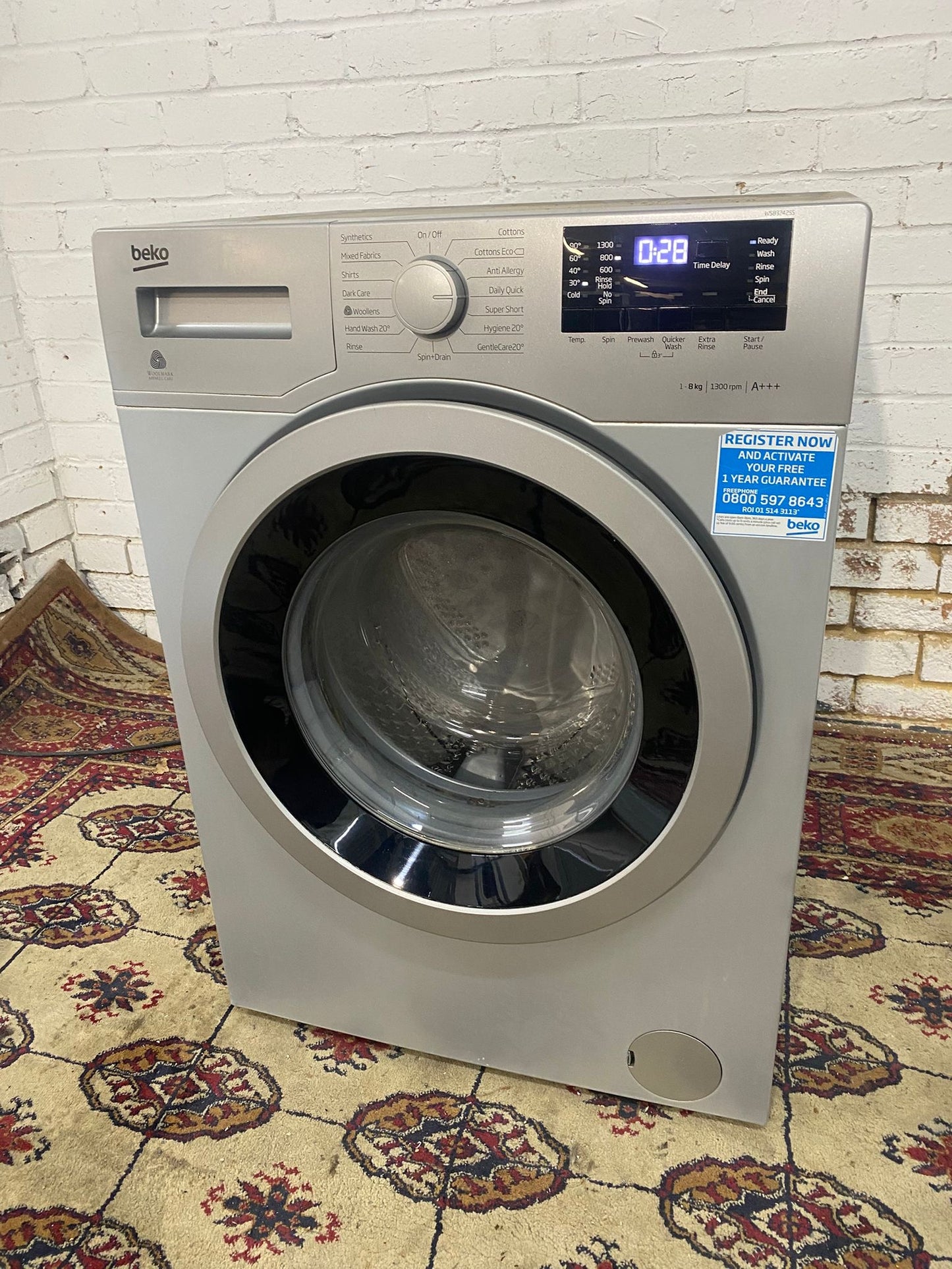 🚐Beko Grey 8KG Washing Machine For Sale