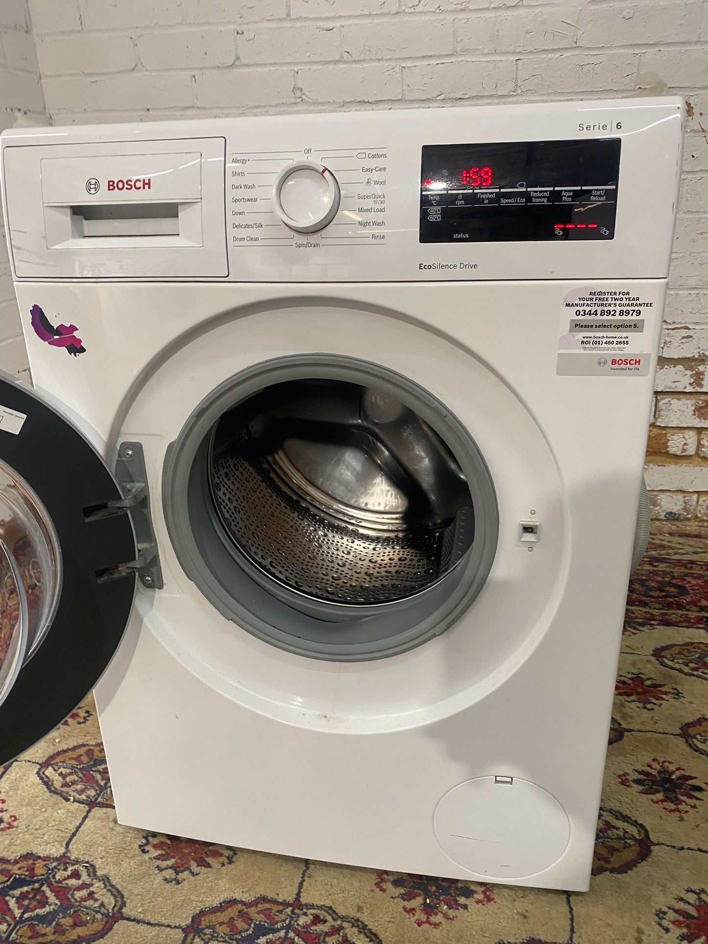 Beautiful Bosch Series 6 8KG Washing Machine For Sale